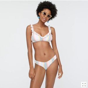NEW J. Crew Ruffle French Bikini Top & Bottom M